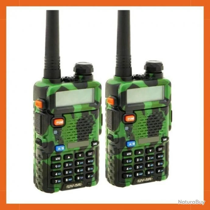 2 X Talkie Walkie VHF/UHF 144-146/430-440MHZ - FM Radio - Bi Bande - Camouflage 3 2 X Talkie Walkie VHF/UHF 144-146/430-440MHZ - FM Radio - Bi Bande - Camouflage