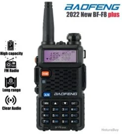 BAOFENG BF-F8 Plus 8W Tri-Power Talkies Walkies VHF/UHF Émetteur-Récepteur Radio Bidirectionnel