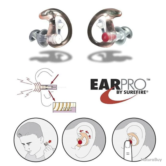 BOUCHON D OREILLE ANTI BRUIT EP3 - Taille L 3 BOUCHON D OREILLE ANTI BRUIT EP3 - Taille L