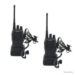 Boafeng 2 Talkie Walkie BF-888S Radio Bidirectionnelle Dual Bande VHF,UHF FM Portable + Oreillette