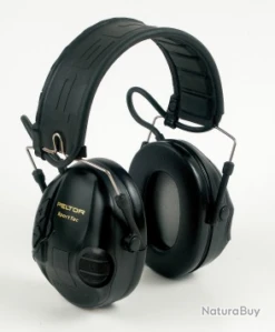 CASQUE AEARO PELTOR SPORT TAC COQUILLES NOIRES/ROUGES + Cordon Midland