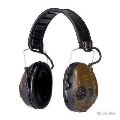 CASQUE AERO PELTOR SPORTTAC COQUILLES VERTES/ORANGES 3 CASQUE AERO PELTOR SPORTTAC COQUILLES VERTES/ORANGES