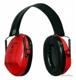 CASQUE PELTOR BULL'S EYE 1 ROUGE AVEC SERRE-TETE PLIABLE