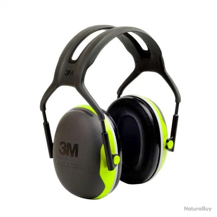 CASQUE PELTOR X4 NOIR/VERT FLUO - SNR=33dB - (X10) 3 CASQUE PELTOR X4 NOIR/VERT FLUO - SNR=33dB - (X10)