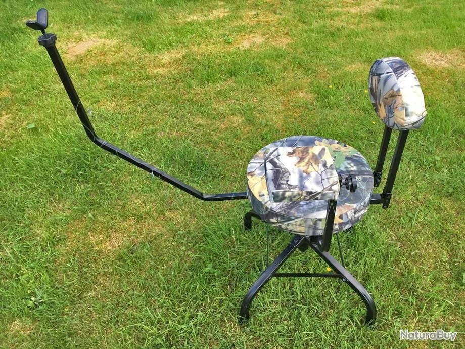 Chaise D'affût Pivotante à 360° Avec Un Support D'arme Et De Bras Réglable Pliante Matelassé 3 Chaise D'affût Pivotante à 360° Avec Un Support D'arme Et De Bras Réglable Pliante Matelassé