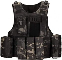 Gilet Tactique Armée Militaire Gilet Molle Airsoft Gilet Pour Hommes Femmes Camping Randonnée Chasse