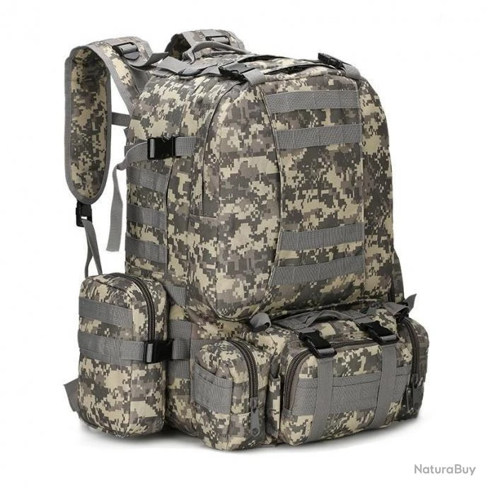 Grand Sac à Dos 55L Tactique Militaire Multifonction Camouflage Randonnée Camping Chasse 3 Grand Sac à Dos 55L Tactique Militaire Multifonction Camouflage Randonnée Camping Chasse