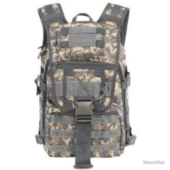Sac à Dos Tactique Militaire 40L Camo 1 Bandoulière Homme Imperméable Chasse Randonnée Camping