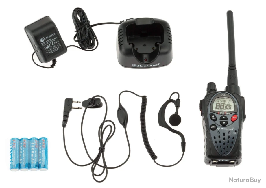 Talkie Walkie MIDLAND G9 Avec Kit Oreillette 3 Talkie Walkie MIDLAND G9 Avec Kit Oreillette
