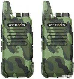 Talkie Walkie Professionnel Longue Portée De Poche 16 Canaux Squelch Scan Camouflage X2