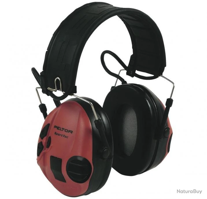 CASQUE ÉLECTRONIQUE PELTOR SPORT TAC NOIR/ROUGE 3 CASQUE ÉLECTRONIQUE PELTOR SPORT TAC NOIR/ROUGE