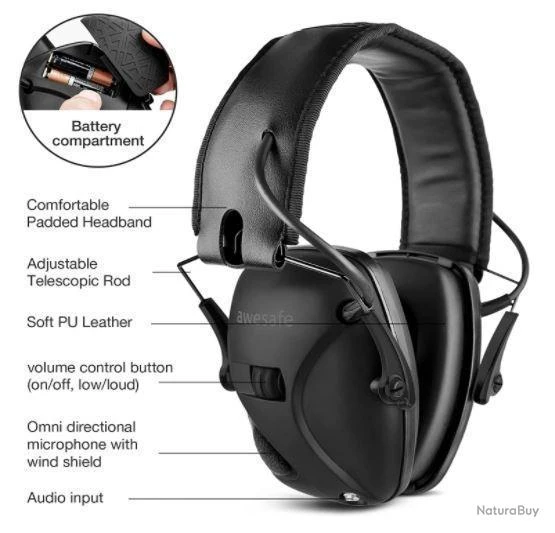CASQUE TIR ANTI BRUIT ACTIF ELECTRONIQUE Protection Auditive 4 CASQUE TIR ANTI BRUIT ACTIF ELECTRONIQUE Protection Auditive – Image 2
