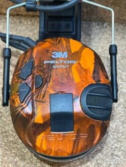 COQUES Camo Orange POUR PELTOR SPORTAC -Peltor Soldes 00002 COQUES ORANGE DIGITAL CAMO POUR PELTOR SPORTAC