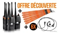 PACK DE 6 TALKIE WALKIE WALDBERG P9 PRO Version 2018 + 6 LANNIERES