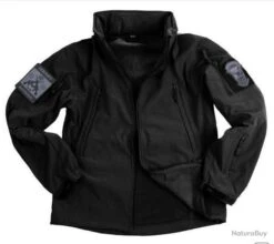 VESTE / BLOUSON SOFTSHELL ETANCHE RESPIRANT NOIR AVEC CAPUCHE ET FINE DOUBLURE POLAIRE -Peltor Soldes 00002 VESTE BLOUSON SOFTSHELL ETANCHE RESPIRANT NOIR AVEC CAPUCHE ET FINE DOUBLURE POLAIRE