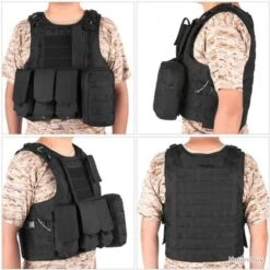 Gilet Tactique Multipoches Noir - Airsoft, Chasse, Etc. - Livraison Gratuite Et Rapide -Peltor Soldes 00003 Gilet tactique multipoches noir Airsoft chasse etc. Livraison gratuite et rapide