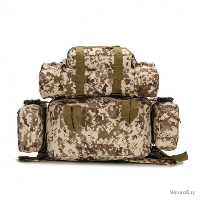 Grand Sac à Dos 55L Tactique Militaire Multifonction Camouflage Randonnée Camping Chasse 5 Grand Sac à Dos 55L Tactique Militaire Multifonction Camouflage Randonnée Camping Chasse – Image 3