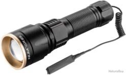 Lampe Tactique Rechargeable NUM'AXES 3 Led Blanche-Rouge-Verte Lampe Torche à LED Multicolores