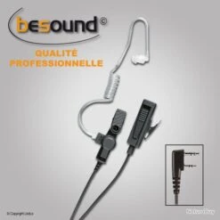 Micro Main Oreillette BESOUND Avec Prolongateur Pour Kenwood TK3701/3360 NX320