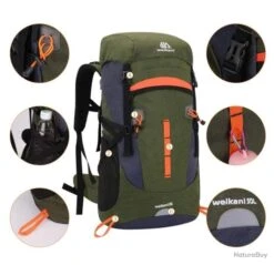 Sac à Dos Tactique Randonnée 50L Housse De Pluie Imperméable Chasse Pêche Trekking Alpinisme Vert 14 Sac à Dos Tactique Randonnée 50L Housse De Pluie Imperméable Chasse Pêche Trekking Alpinisme Vert -Peltor Soldes 00003 Sac a Dos Tactique Randonnee 50L Housse de Pluie Impermeable Chasse Peche Trekking Alpinisme Vert