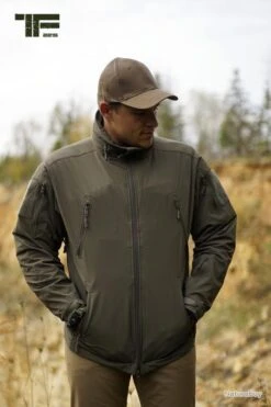 Veste Softshell Echo One Couleur Kaki. -Peltor Soldes 00004 Veste softshell Echo One TF 2215 Couleur Kaki Taille S