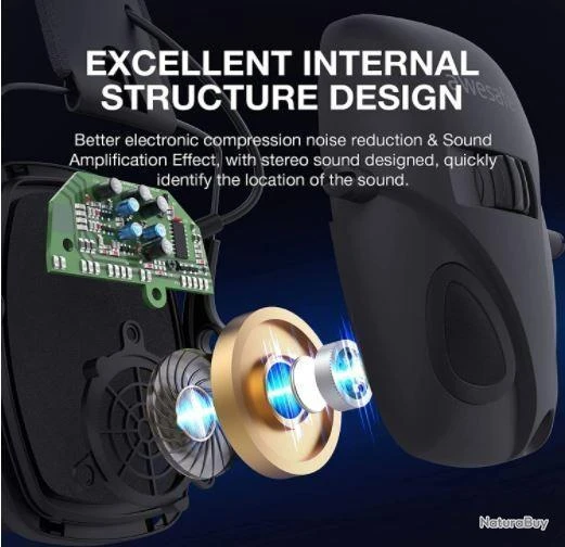 CASQUE TIR ANTI BRUIT ACTIF ELECTRONIQUE Protection Auditive 6 CASQUE TIR ANTI BRUIT ACTIF ELECTRONIQUE Protection Auditive – Image 4