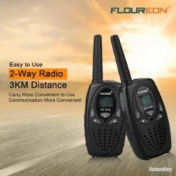 FLOUREON 8 Chaîne Talkie Walkie Lot De 4 UHF400-470MHZ 2-Way Radio 3KM Interphone Noir NEUF -Peltor Soldes 00004 FLOUREON 8 Chaine Talkie Walkie Lot de 4 UHF400 470MHZ 2 Way Radio 3KM Interphone Noir NEUF