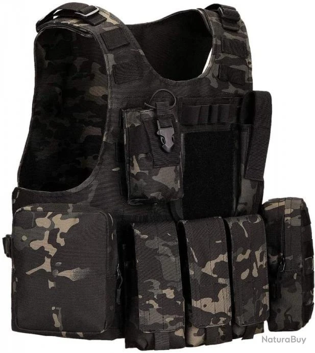 Gilet Tactique Armée Militaire Gilet Molle Airsoft Gilet Pour Hommes Femmes Camping Randonnée Chasse 6 Gilet Tactique Armée Militaire Gilet Molle Airsoft Gilet Pour Hommes Femmes Camping Randonnée Chasse – Image 4