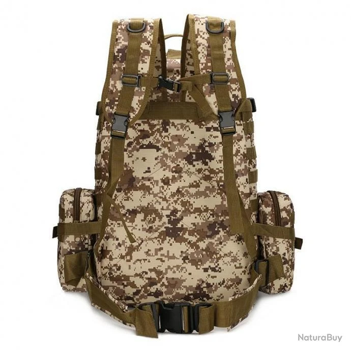 Grand Sac à Dos 55L Tactique Militaire Multifonction Camouflage Randonnée Camping Chasse 6 Grand Sac à Dos 55L Tactique Militaire Multifonction Camouflage Randonnée Camping Chasse – Image 4