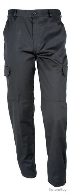 Pantalon Basic Polycoton Noir Idaho