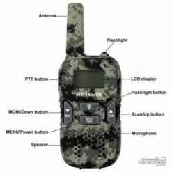 RETEVIS 2 Pcs Rt33 Mini Talkie-Walkie (portée 1km) - LIVRAISON GRATUITE !! -Peltor Soldes 00004 RETEVIS 2 Pcs Rt33 Mini Talkie Walkie portee 1km LIVRAISON GRATUITE