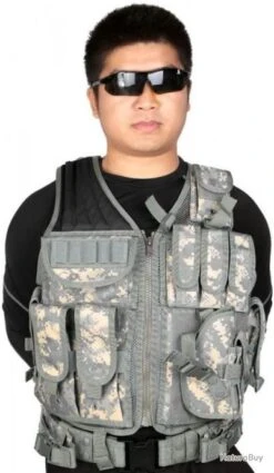 TOP ENCHERE - Gilet Tactique Militaire Camouflage - Airsoft, Chasse, Etc. - Livraison Rapide -Peltor Soldes 00004 TOP ENCHERE Gilet tactique militaire camouflage Airsoft chasse etc. Livraison rapide