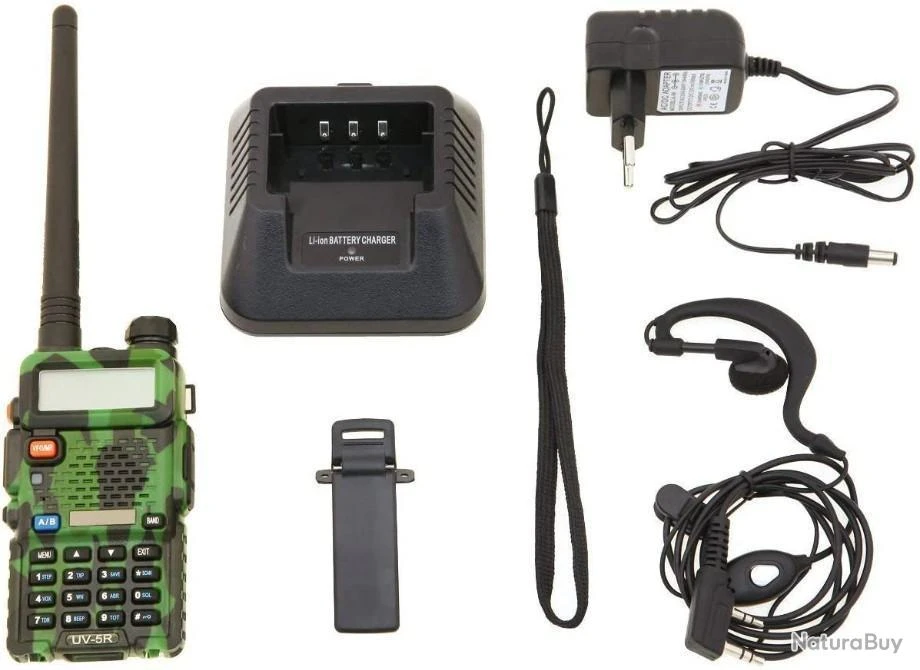 Talkie Walkie VHF/UHF 144-146/430-440MHZ - FM Radio - Bi Bande - Camouflage Vert Livraison Gratuite 6 Talkie Walkie VHF/UHF 144-146/430-440MHZ - FM Radio - Bi Bande - Camouflage Vert Livraison Gratuite – Image 4