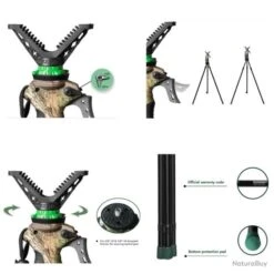 Canne De Pirsch BiPod Rog 360° -Peltor Soldes 00005 Canne de Pirsch BiPod Rog 360