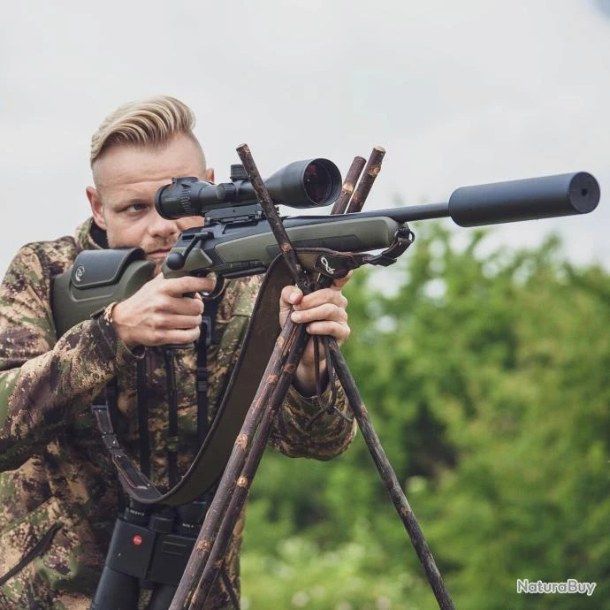 Canne De Pirsch Trépied En Châtaignier 7 Canne De Pirsch Trépied En Châtaignier – Image 5