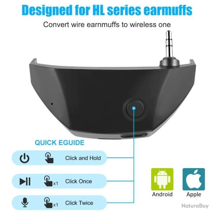 Casque Antibruit Écoute Active Protection Auditive Tir Travaux Chasse + Adaptateur Bluetooth New 7 Casque Antibruit Écoute Active Protection Auditive Tir Travaux Chasse + Adaptateur Bluetooth New – Image 5