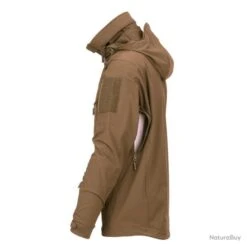 VESTE / BLOUSON TACTIQUE SOFTSHELL TF-2215 ECHO ONE - COYOTE - ETANCHE ET LEGERE AVEC CAPUCHE -Peltor Soldes 00005 VESTE BLOUSON TACTIQUE SOFTSHELL TF 2215 ECHO ONE COYOTE ETANCHE ET LEGERE AVEC CAPUCHE