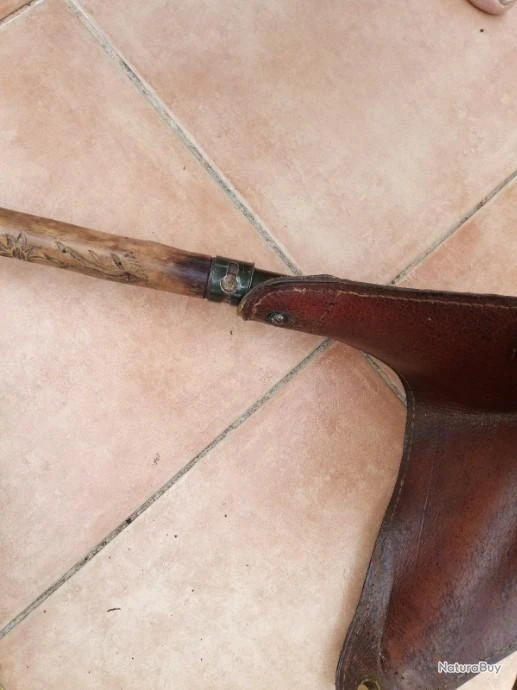 Ancienne Canne Siège Allemande Assise En Cuir. 8 Ancienne Canne Siège Allemande Assise En Cuir. – Image 6