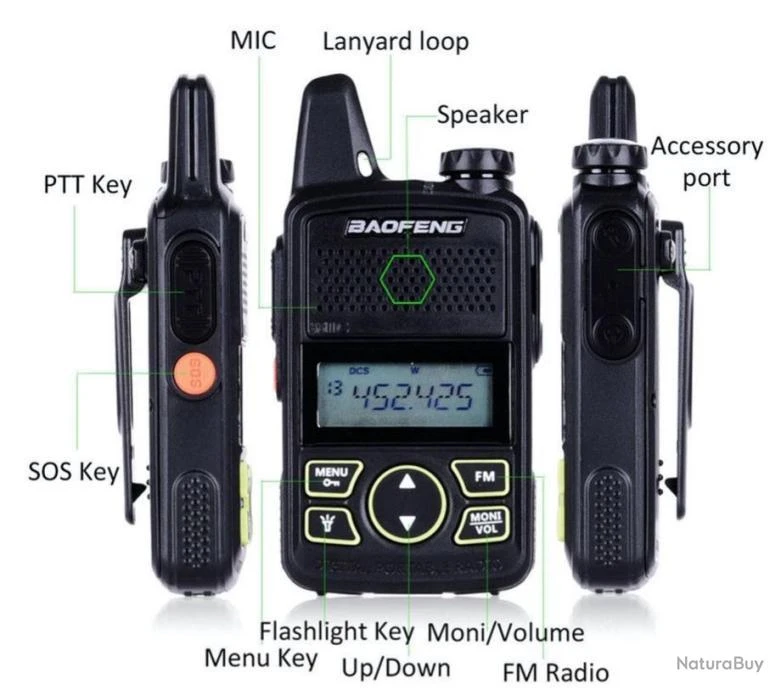 BAOFENG BF-T1 Mini-petit Talkie-walkie UHF 400-470 MHz Radio Bidirectionnelle 20CH + Casque 8 BAOFENG BF-T1 Mini-petit Talkie-walkie UHF 400-470 MHz Radio Bidirectionnelle 20CH + Casque – Image 6