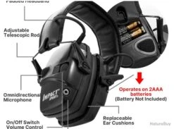 Casque Anti Bruit électronique IMPACT Noir -Peltor Soldes 00006 Casque anti bruit electronique IMPACT noir