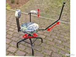 Chaise D'affût Pivotante à 360° Avec Un Support D'arme Et De Bras Réglable Pliante Matelassé 13 Chaise D'affût Pivotante à 360° Avec Un Support D'arme Et De Bras Réglable Pliante Matelassé -Peltor Soldes 00006 Chaise D affut Pivotante a 360 avec un Support D arme et de Bras Reglable Pliante Matelasse