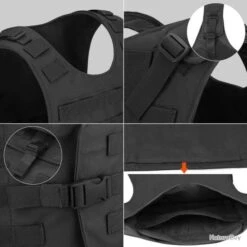 Gilet Tactique Noir Multipoches + Gants Tactiques - Airsoft, Chasse - Livraison Rapide Et Offerte -Peltor Soldes 00006 Gilet tactique noir multipoches Gants tactiques Airsoft chasse Livraison rapide et offerte