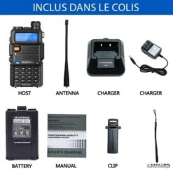 PROMO!! BAOFENG UV-5R 5W RADIO TALKIE WALKIE DOUBLE BANDE 128 CANAUX -Peltor Soldes 00006 PROMO BAOFENG UV 5R 5W RADIO TALKIE WALKIE DOUBLE BANDE 128 CANAUX