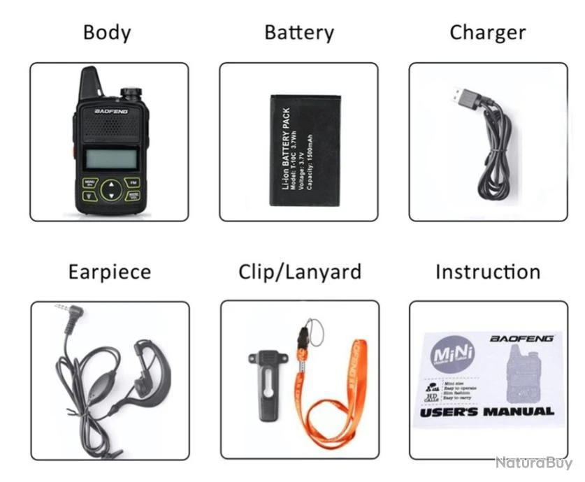 BAOFENG BF-T1 Mini-petit Talkie-walkie UHF 400-470 MHz Radio Bidirectionnelle 20CH + Casque 9 BAOFENG BF-T1 Mini-petit Talkie-walkie UHF 400-470 MHz Radio Bidirectionnelle 20CH + Casque – Image 7