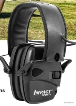 Casque Anti Bruit électronique IMPACT Noir -Peltor Soldes 00007 Casque anti bruit electronique IMPACT noir