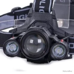 LAMPE FRONTALE TACTIQUE MILITAIRE CREE XM-L T6 PUISSANTE IPX4 ZOOM 1800 LUMEN -Peltor Soldes 00007 LAMPE FRONTALE TACTIQUE MILITAIRE CREE XM L T6 PUISSANTE IPX4 ZOOM 1800 LUMEN