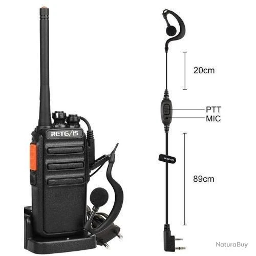 Lot 4 Talkie Walkie Rechargeable Professionnel Chasse Camping Oreillette USB 16 Canaux Communication 9 Lot 4 Talkie Walkie Rechargeable Professionnel Chasse Camping Oreillette USB 16 Canaux Communication – Image 7