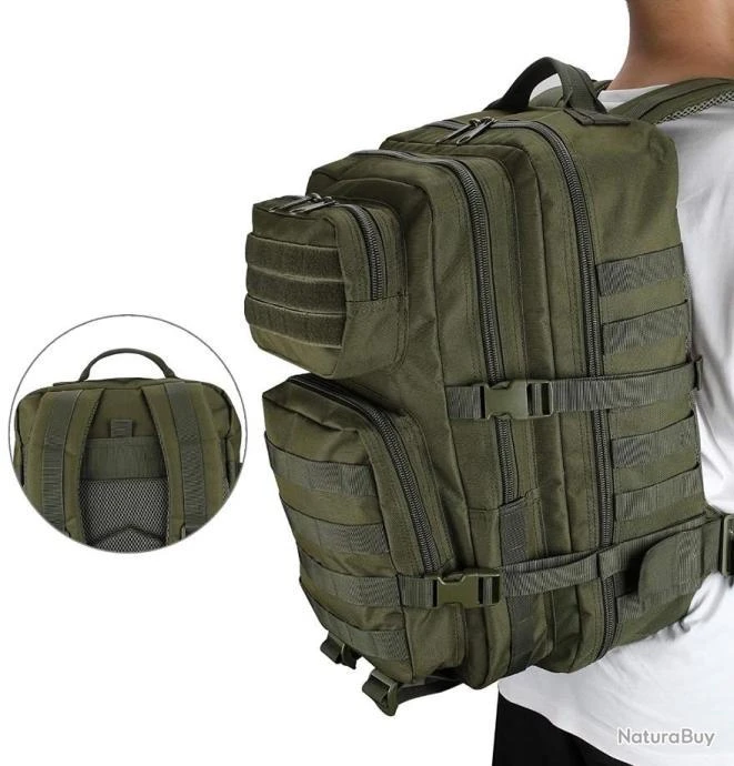 Sac à Dos Militaire Tactique 40L Multifonction Randonnée Chasse Pêche Camping Trekking Escalade 9 Sac à Dos Militaire Tactique 40L Multifonction Randonnée Chasse Pêche Camping Trekking Escalade – Image 7