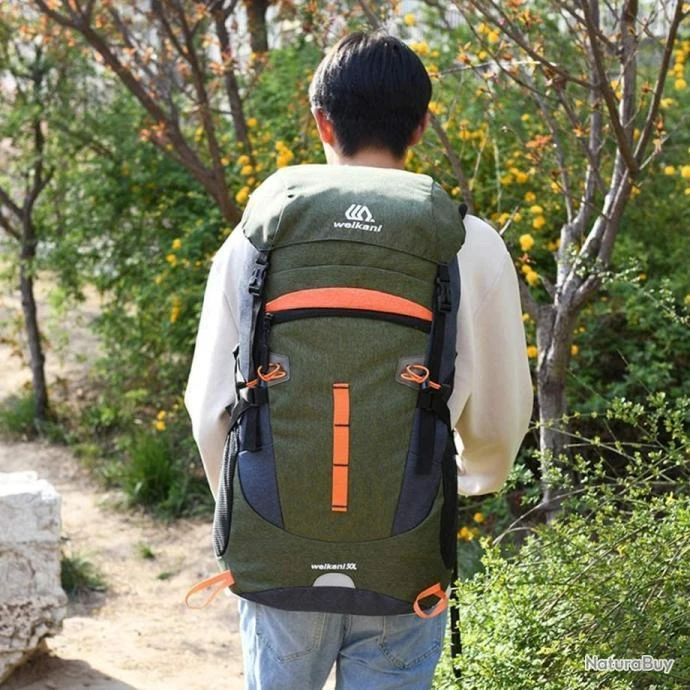 Sac à Dos Tactique Randonnée 50L Housse De Pluie Imperméable Chasse Pêche Trekking Alpinisme Vert 9 Sac à Dos Tactique Randonnée 50L Housse De Pluie Imperméable Chasse Pêche Trekking Alpinisme Vert – Image 7