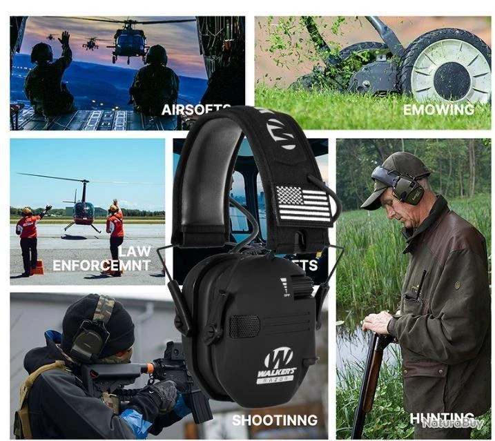 CASQUE ANTI-BRUIT ELECTRONIQUE WALKER'S RAZOR COULEUR SABLE 10 CASQUE ANTI-BRUIT ELECTRONIQUE WALKER'S RAZOR COULEUR SABLE – Image 8